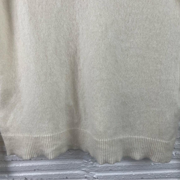 Charter Club Luxury 100% Cashmere Sweater Cream Ruffle Quiet Luxury Soft Girl M - Picture 12 of 13